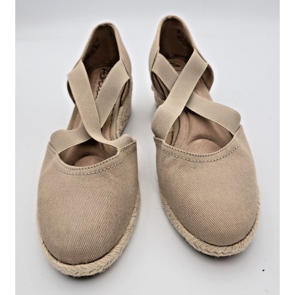 Abella Shoes - Abella Kristen Wedge Sandal, Women's 8 Tan Espadrilles MSRP $70